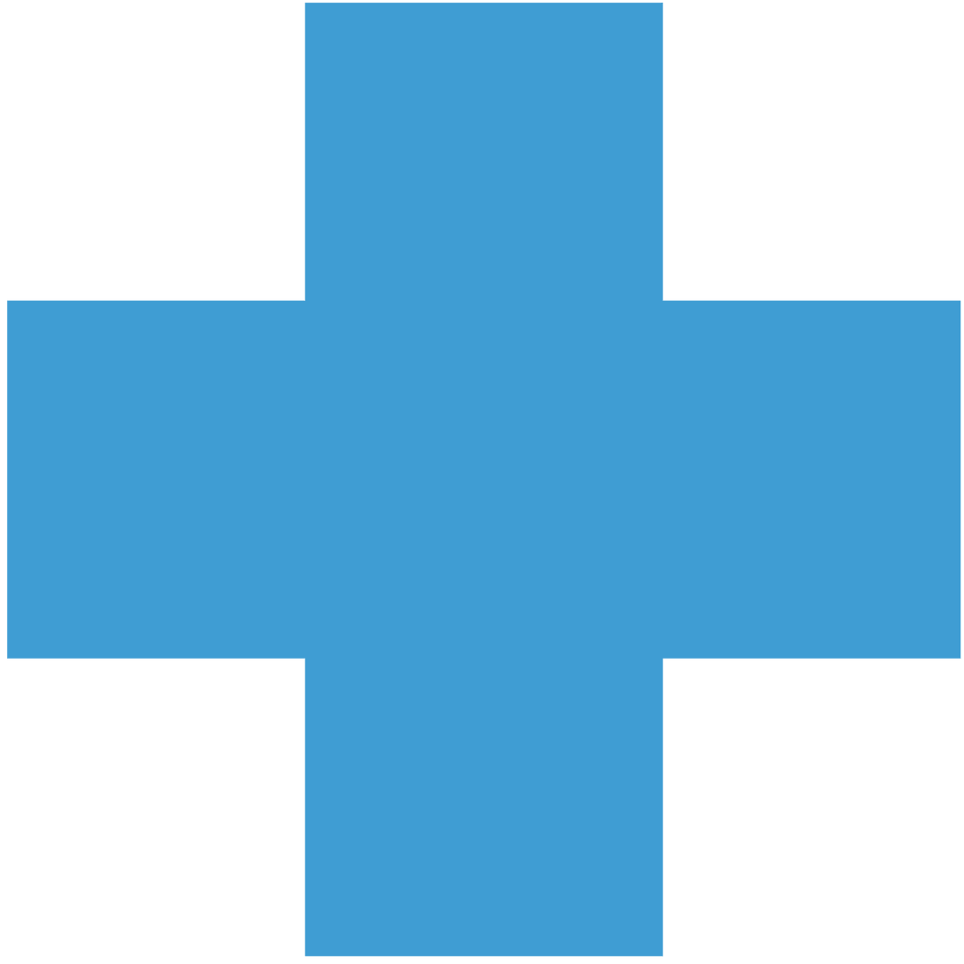 Blue Cross Icon on Transparent Background for Medical Use