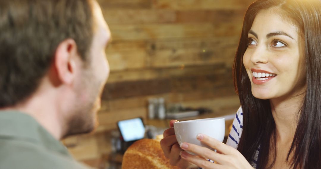 Friendly Coffee Chat at Cozy Cafe