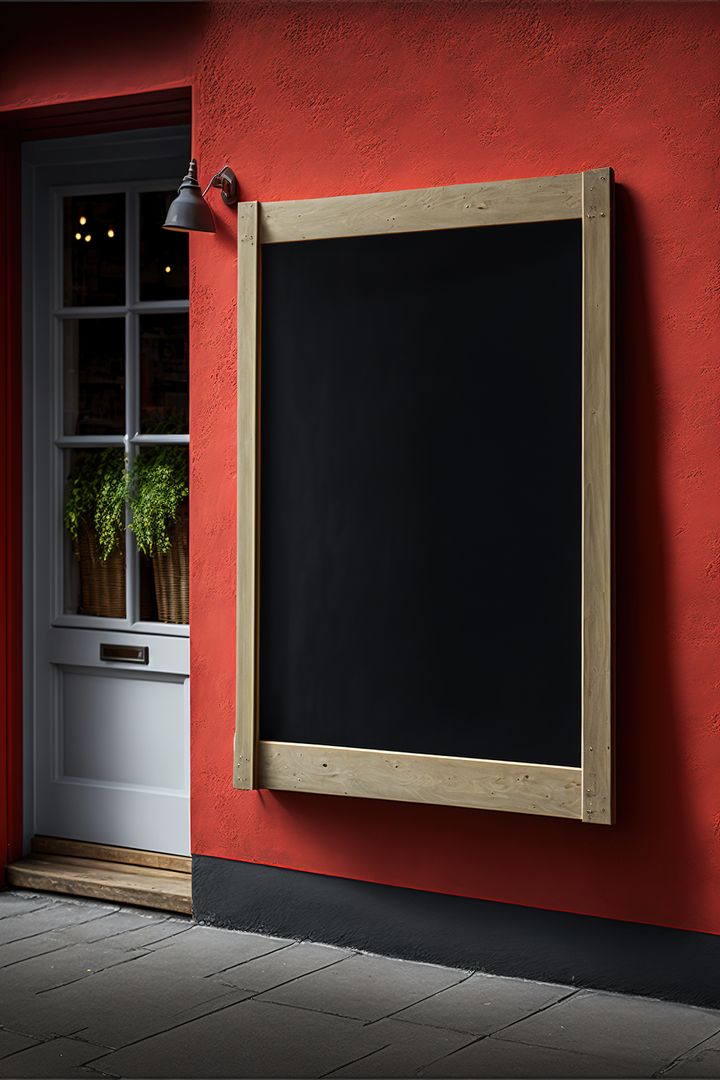 Image of chalkboard and plants outside store with copy space, created using generative ai technology - Free Images, Stock Photos and Pictures on Pikwizard.com