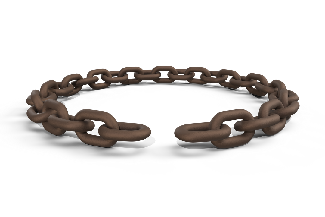 3D Rendered Broken Chain Symbolizing Freedom and Breaking Boundaries - Download Free Stock Images Pikwizard.com