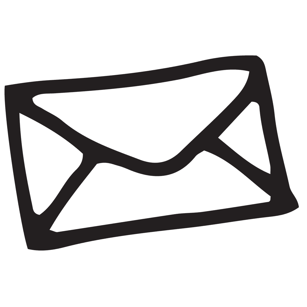 Doodle Envelope Symbol Illustration with Transparent Background