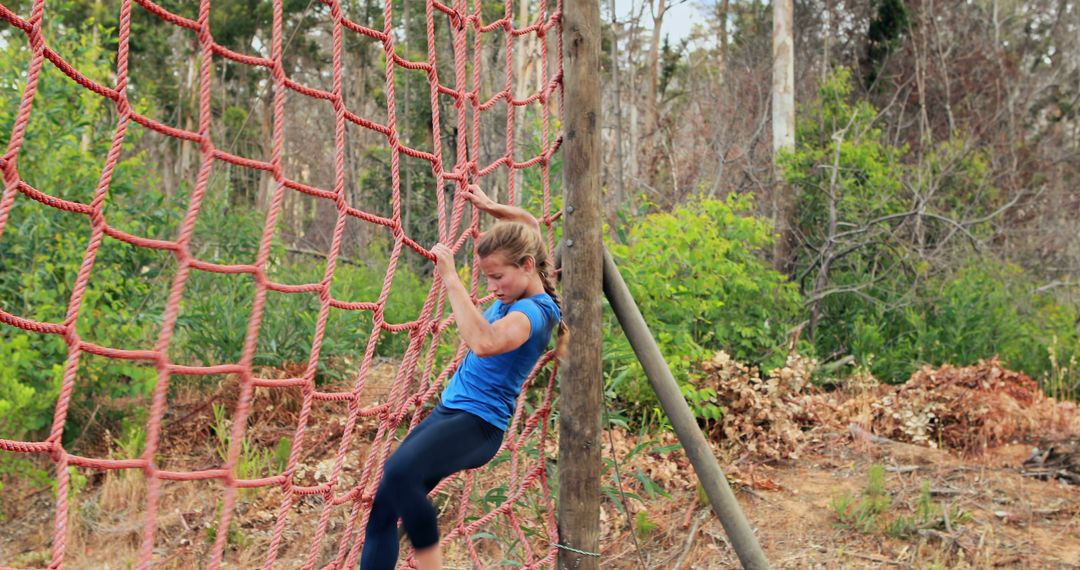 Children Climbing Rope Net Playground Outdoors Adventure - Free Images, Stock Photos and Pictures on Pikwizard.com