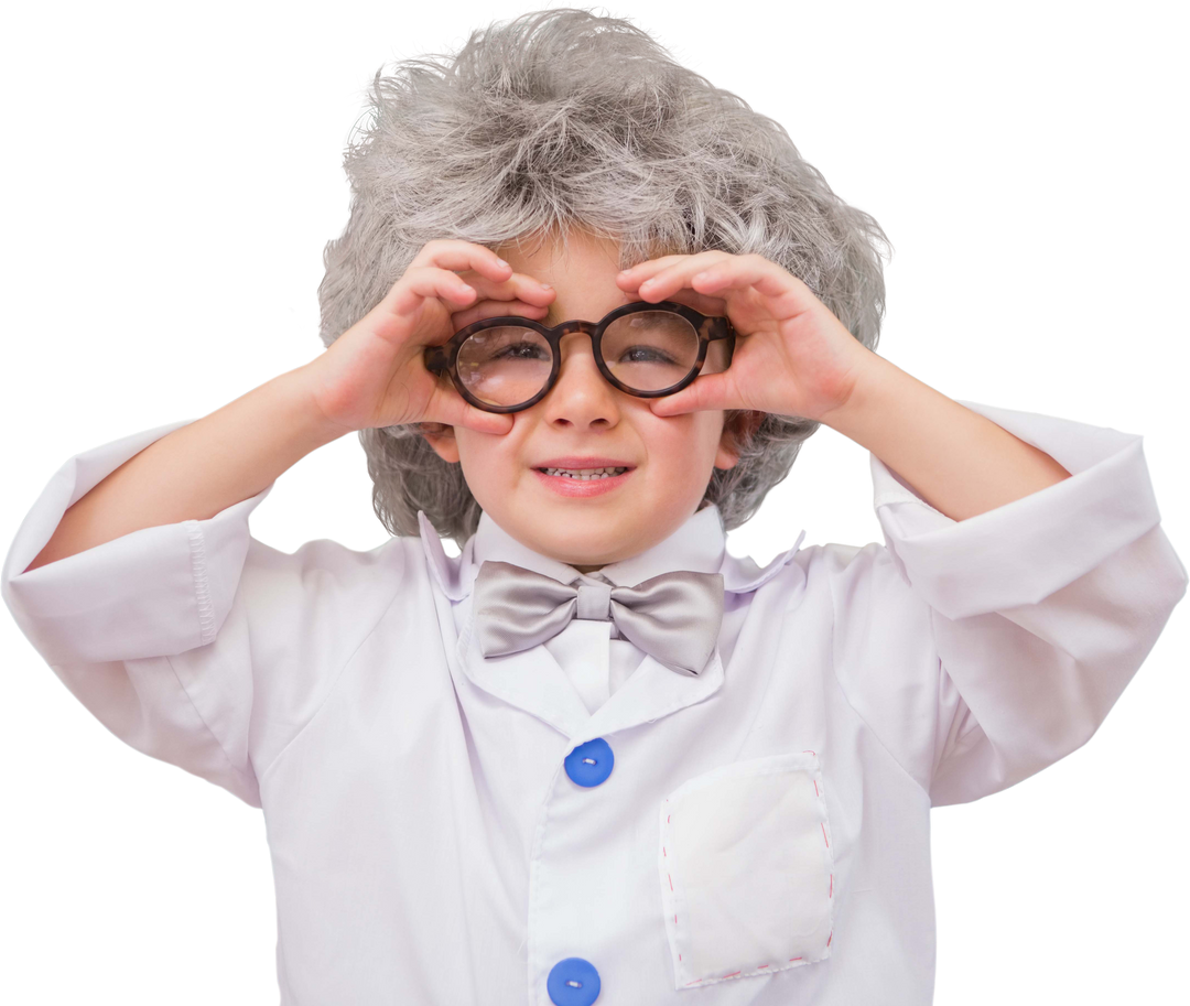 Young Scientist Boy in Costume With Glasses on Transparent Background - Download Free Stock Images Pikwizard.com