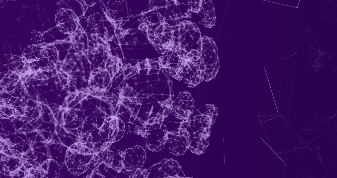 Digital Network of Connections Against Purple Background