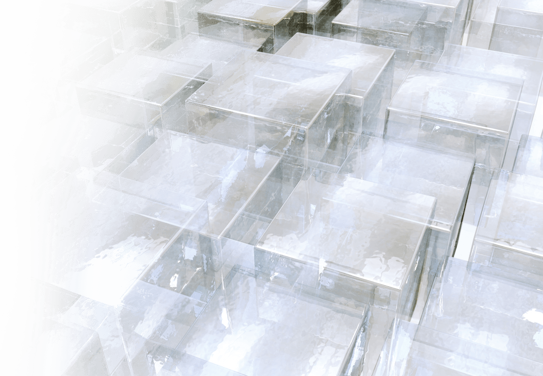 Transparent Abstract Geometric Cubes in Modern Layout