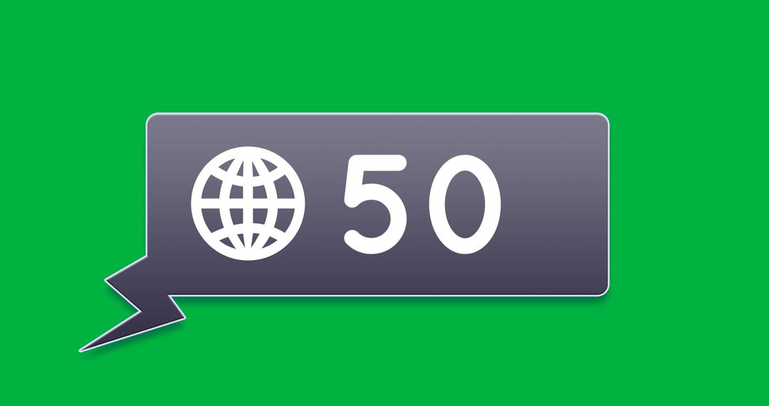 Social Media Notification Concept with Globe Icon