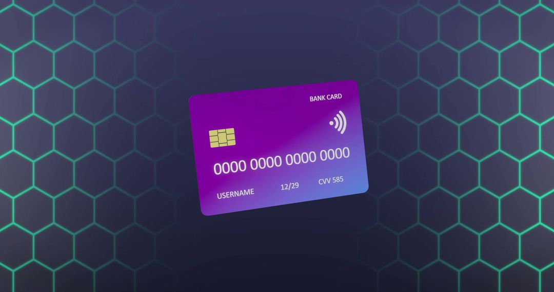 Abstract Polygonal Banner with Digital Payment Concepts