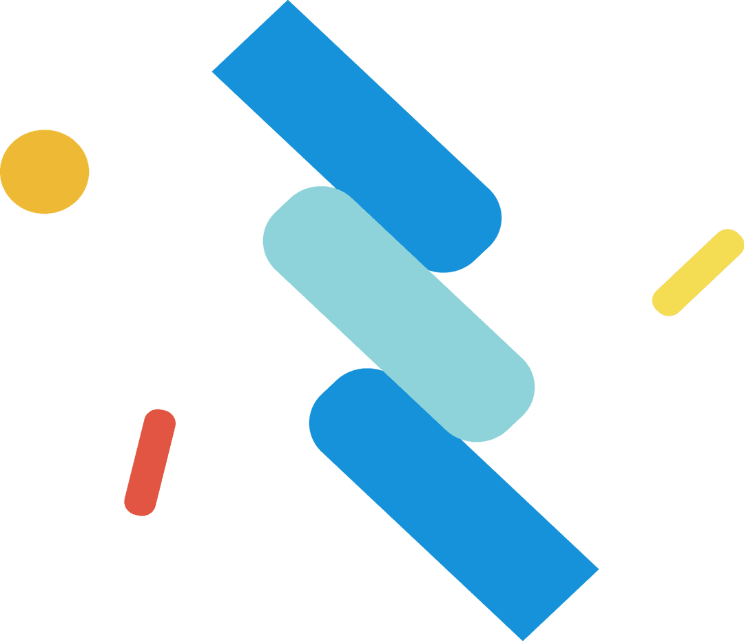 Geometric Abstract Colorful Shapes on Transparent Background