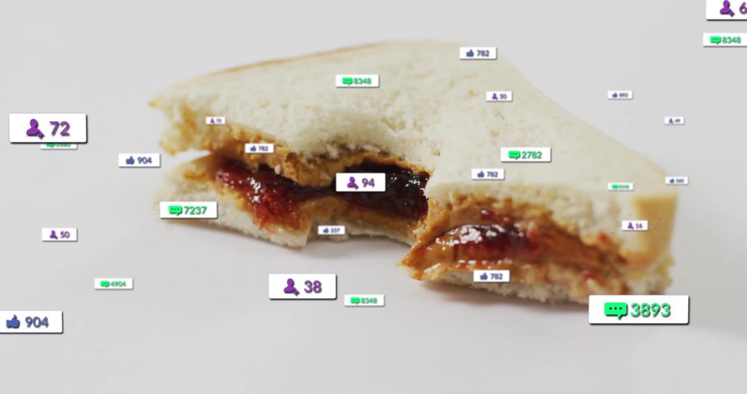 Creative Bread and Jam with Social Media Engagement Overlays