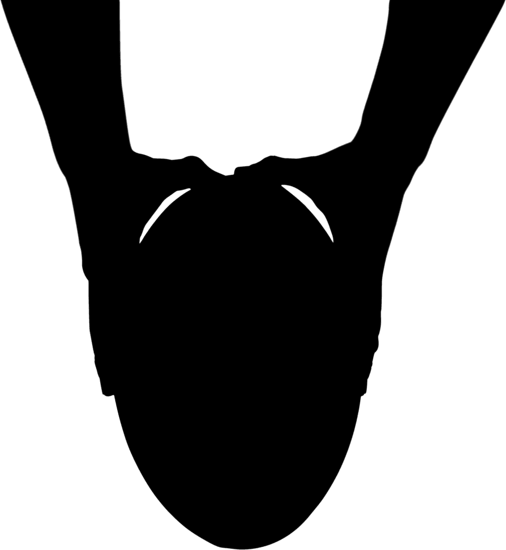 Transparent Rugby Ball Held by Hands Silhouette on Vector Illustration