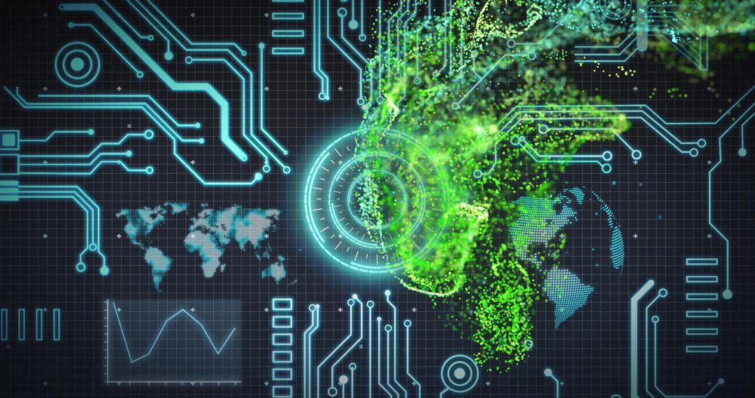 Futuristic Neon Vortex Merging with Cyber_INTERFACE_Circuits