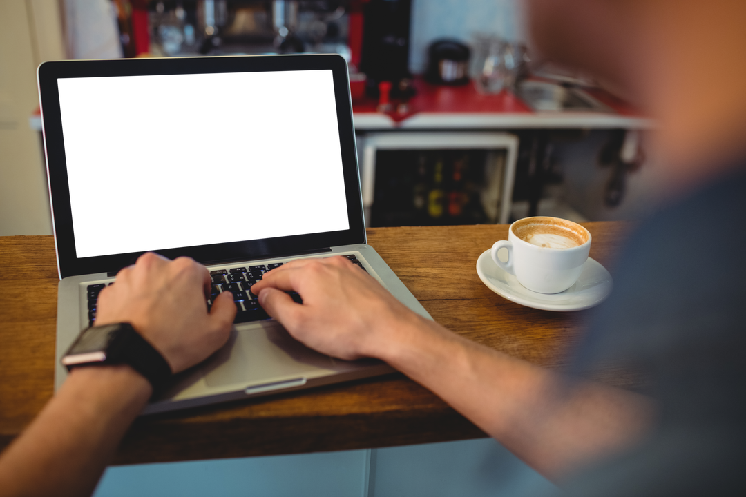 Work-from-Home with Transparent Laptop Screen - Download Free Stock Images Pikwizard.com