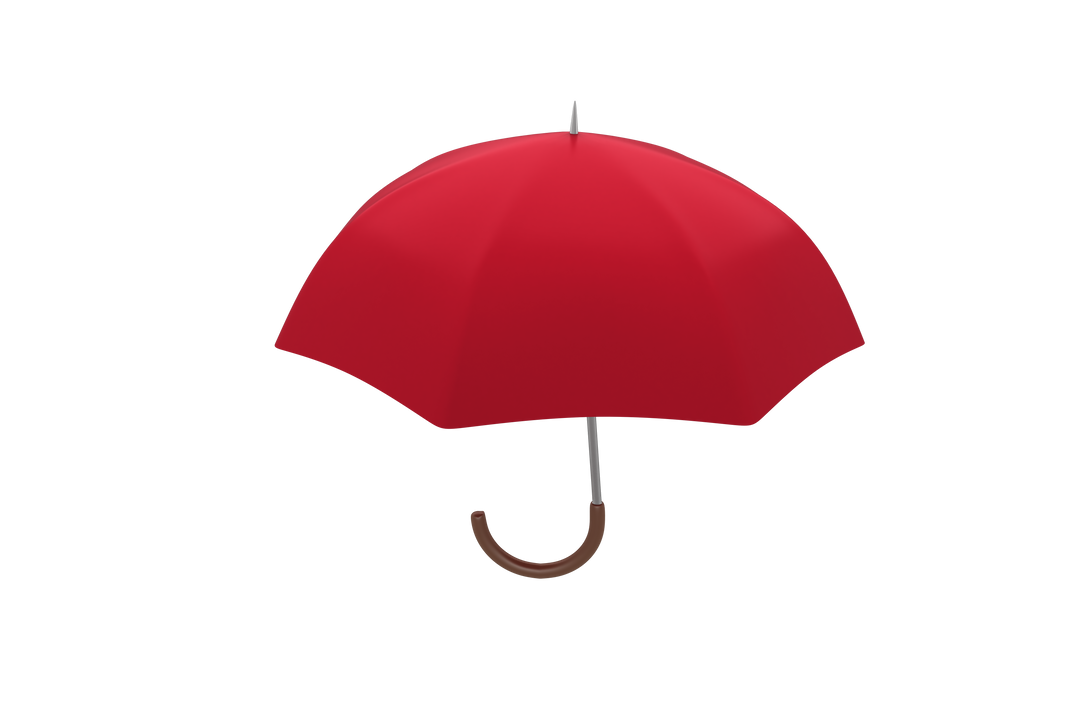 Transparent 3D Red Umbrella Illustration for Weather and Rainy Seasons - Download Free Stock Images Pikwizard.com