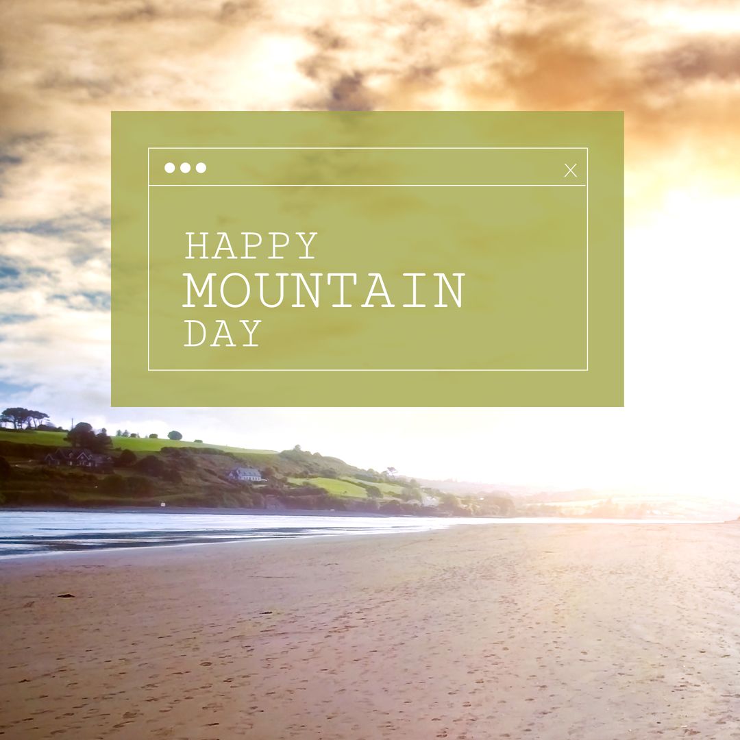 Beautiful Landscape Celebrating Happy Mountain Day