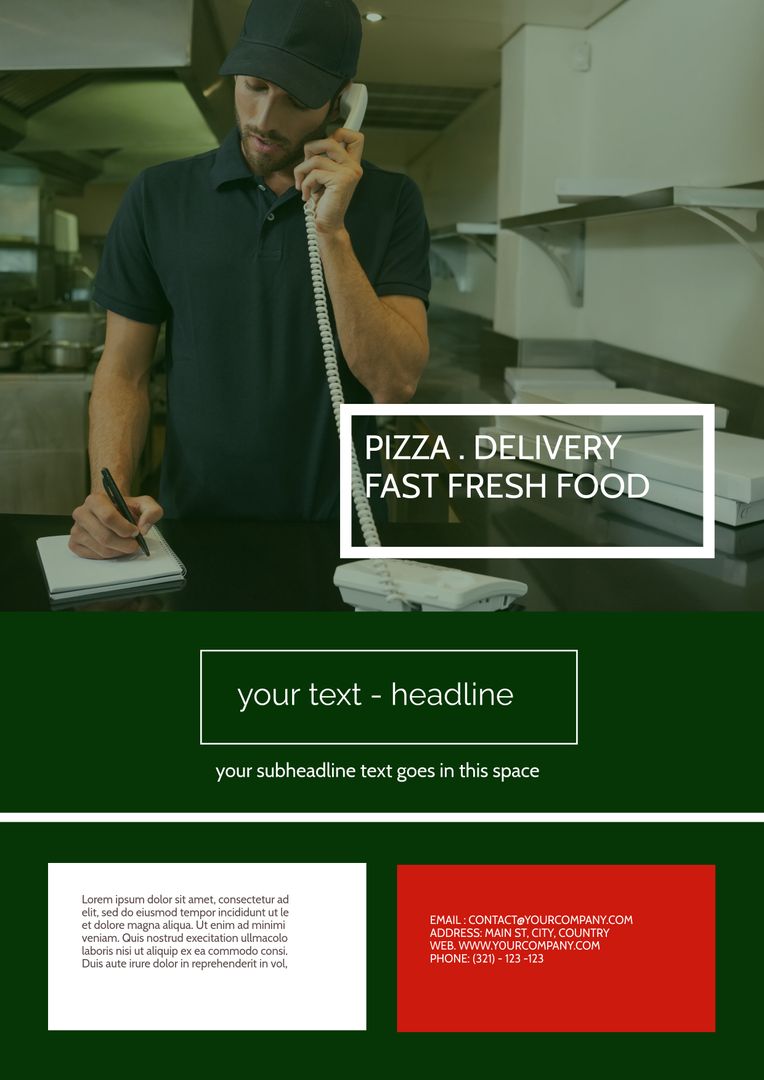 Chef Taking Phone Order at Pizza Restaurant