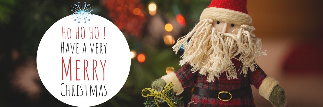 Charming Santa Figurine with Festive Merry Christmas Message