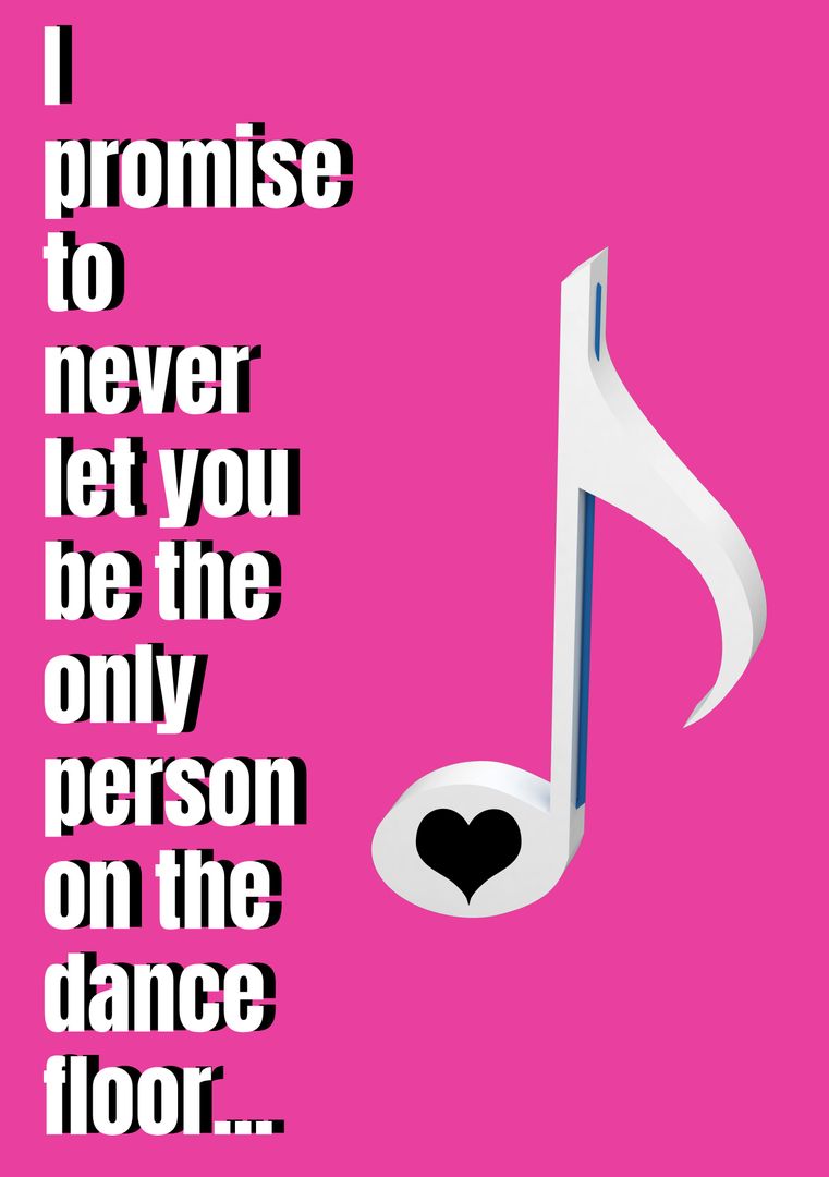 Promise of Companionship with Musical Note and Heart Design