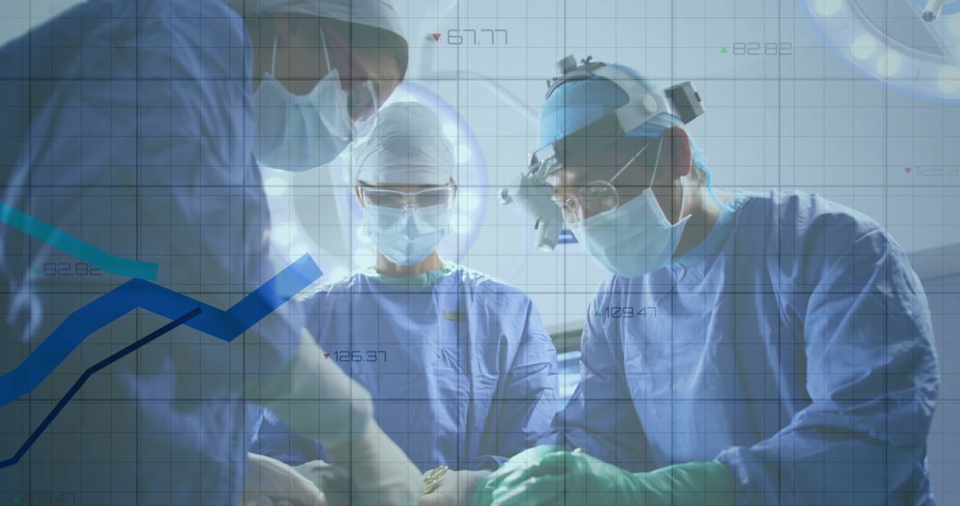 Surgeons Analyzing Data in Modern Medical Facility