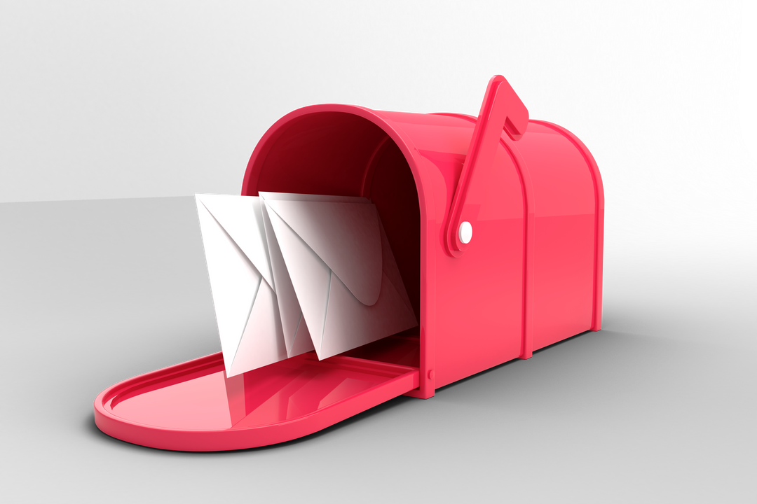 Transparent Pink Mailbox Delivering Envelopes with Isolated Background - Download Free Stock Images Pikwizard.com