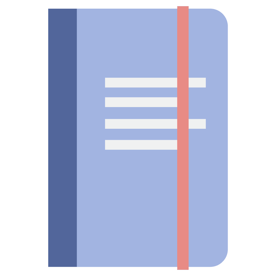 Blue Transparent Notebook Vector Isolated for Students and Educators