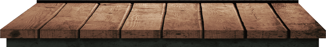 Transparent Wooden Shelf Board Vector Illustration