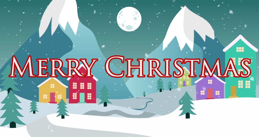 Cheerful Christmas Greeting in Winter Wonderland