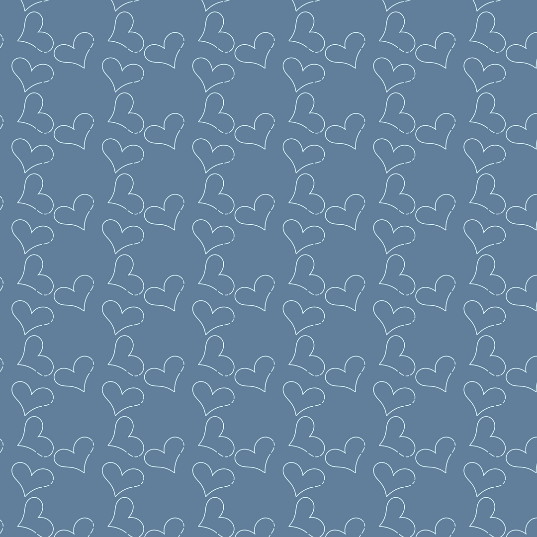 Blue Transparent Heart Pattern for Valentine's Day and Romance