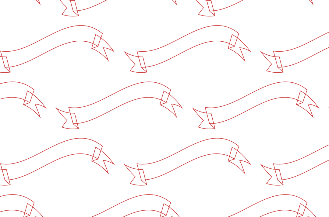Red Ribbon Pattern on Transparent Background for Versatile Designs