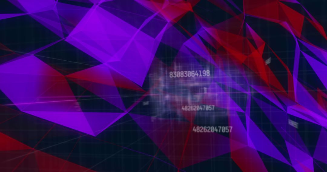 Abstract Geometric Shapes with Digital Floating Numbers