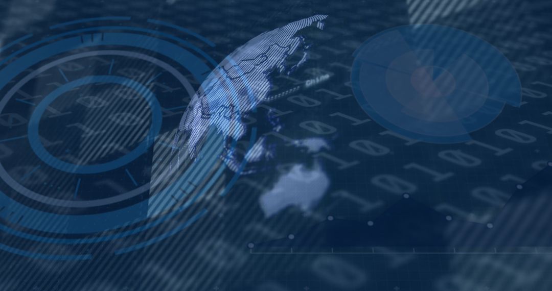 Futuristic Global Data Analysis with Digital World Map