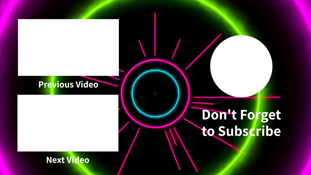 Neon Colorful Outro with Call-to-Action and Video Recommendations - Download Free Stock Templates Pikwizard.com