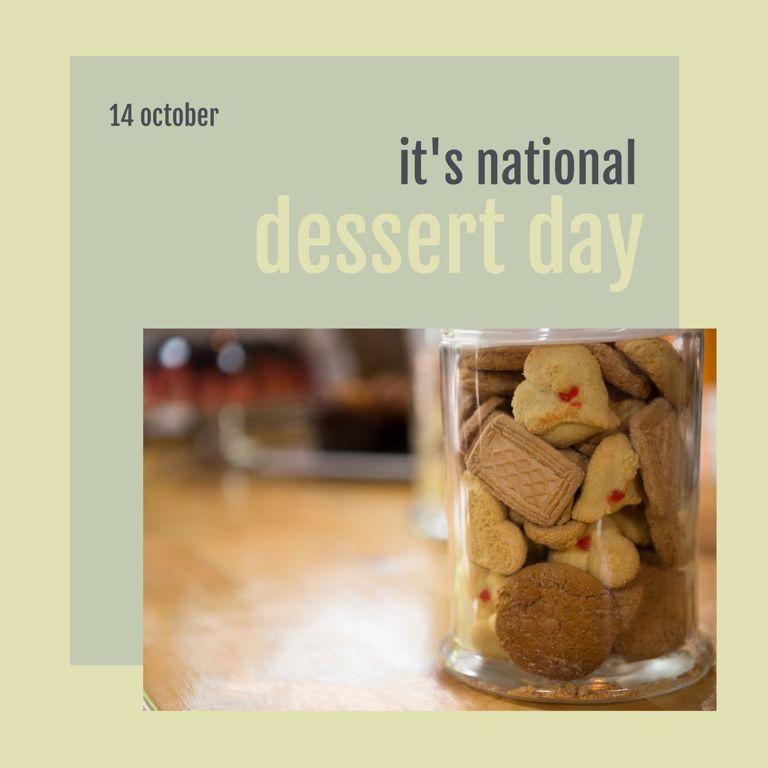 Celebrating National Dessert Day with Assorted Cookies in Jar