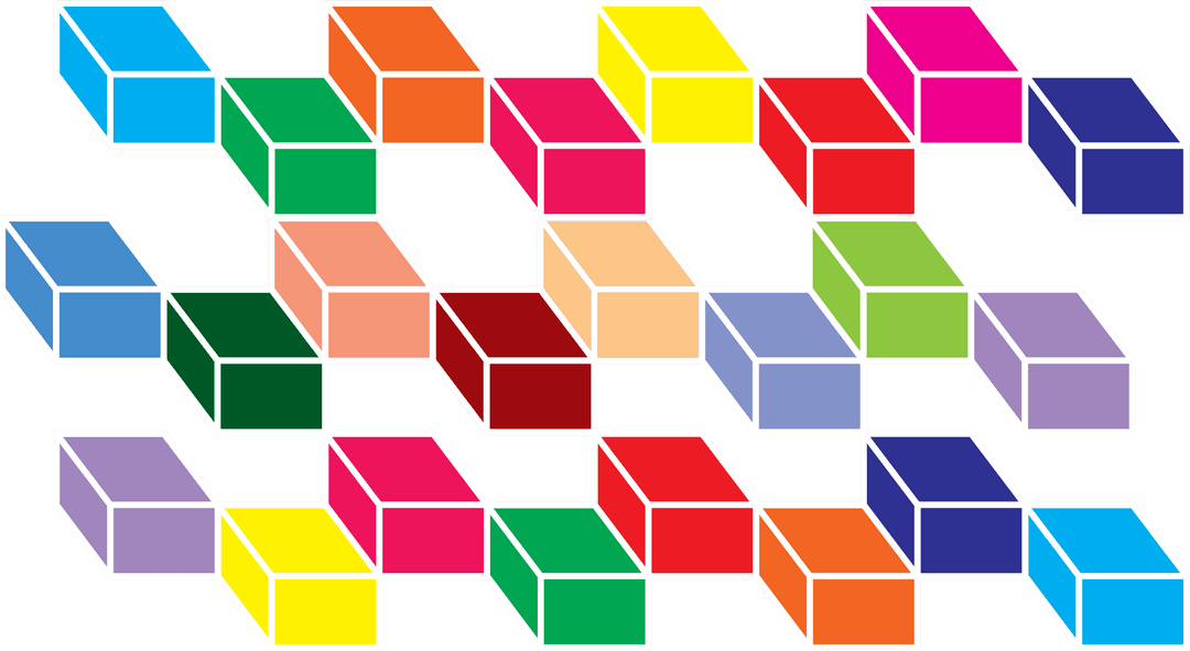 Vibrant Arrangement of Transparent Multicolored Block Cubes - Download Free Stock Images Pikwizard.com