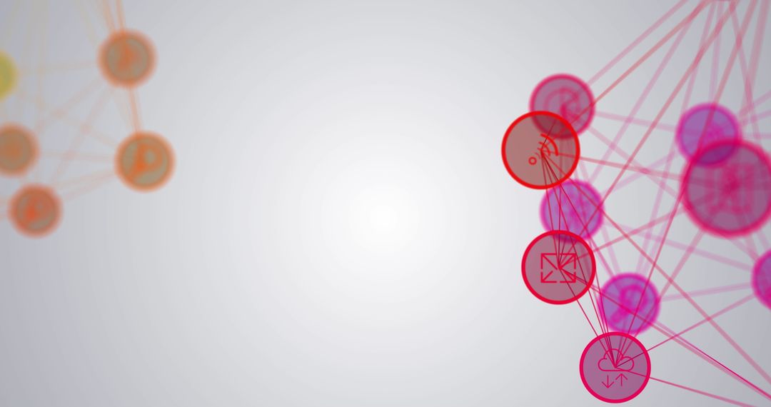 Abstract Digital Connections Network on Light Background