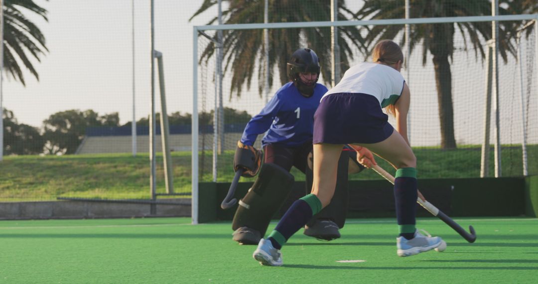 Female Athlete Competing in Field Hockey Game - Free Images, Stock Photos and Pictures on Pikwizard.com