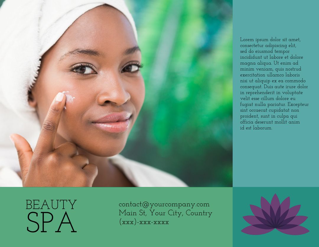 Serene Woman Promoting Wellness and Skincare