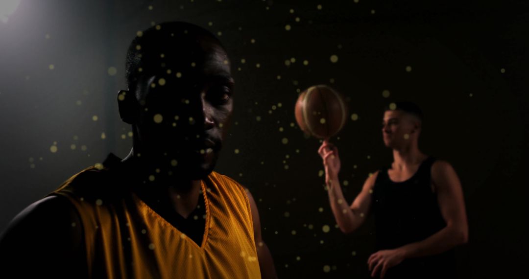 Dynamic Portrait of Diverse Basketball Players in Action