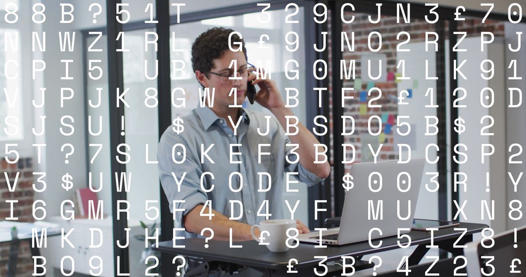 Businessman Analyzing Data on Laptop While on Phone