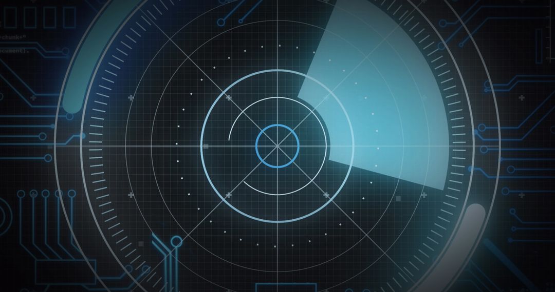 Futuristic Digital Interface with Scanning Radar Design
