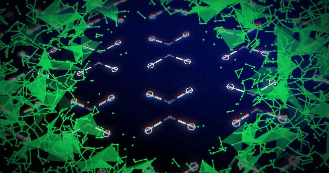 Abstract Digital Network Background with Geometric Elements