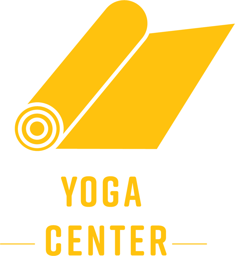 Yellow Yoga Mat Logo on Transparent Background for Health and Fitness Center
