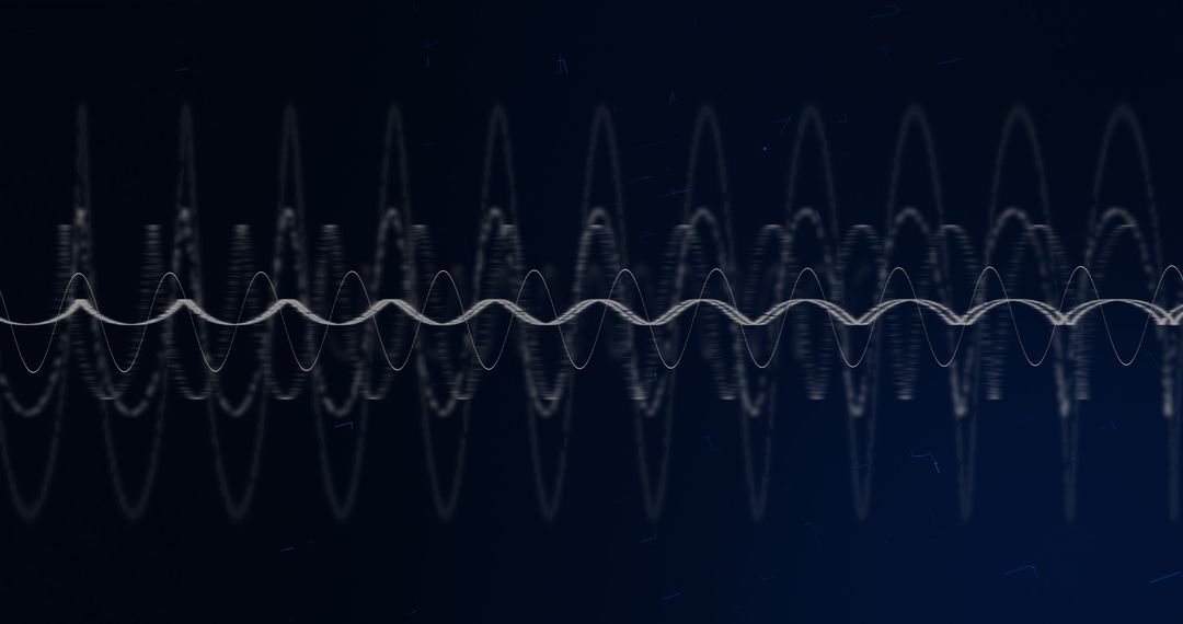 Abstract Sound Waves on Dark Background