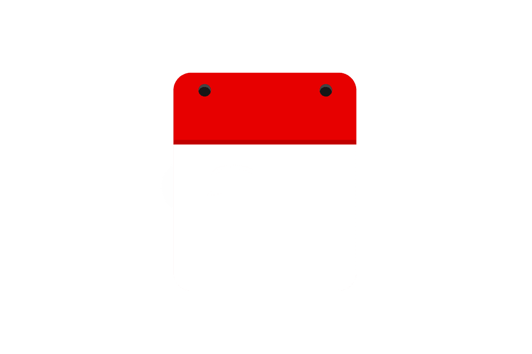 Blank Calendar Card on Transparent Background Illustration