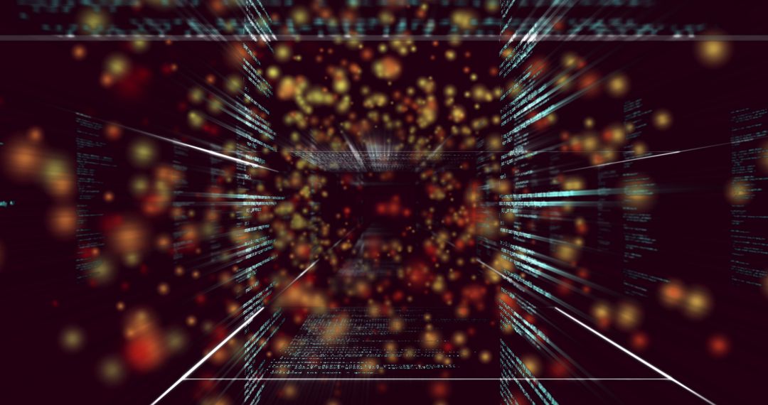 Abstract Data Particles and Binary Code Background