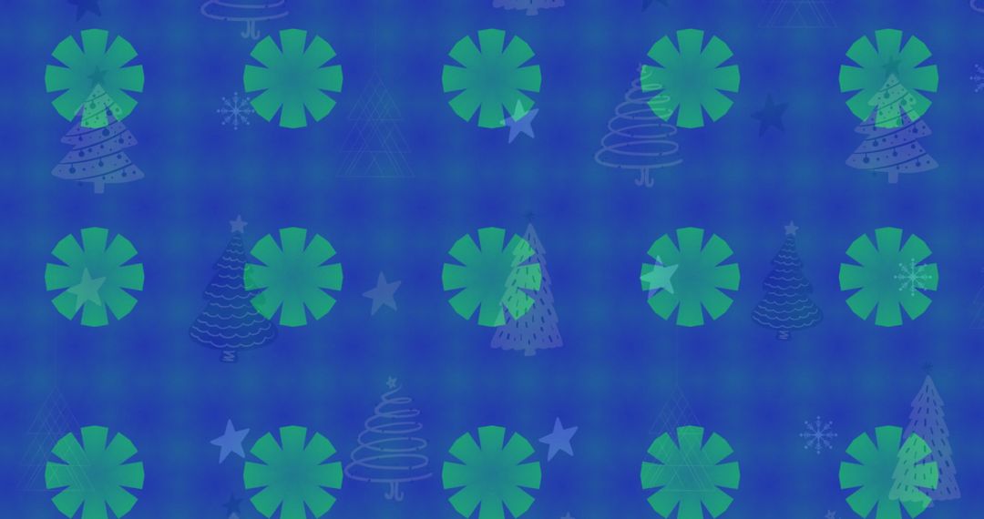 Holiday Themed Pattern with Kaleidoscopic Motifs