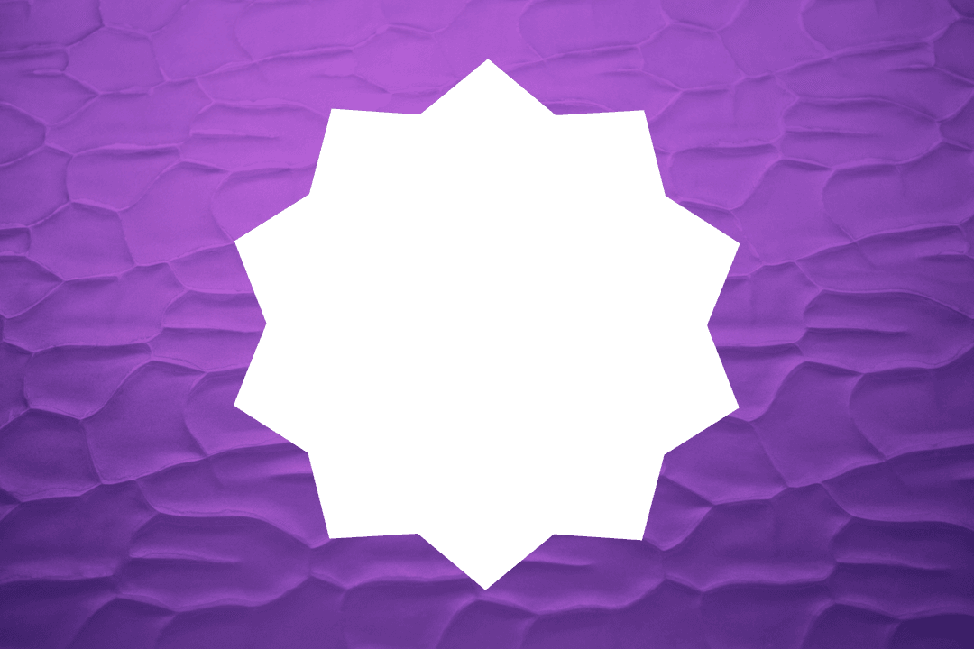 Geometric Star Shape on Transparent Purple Background