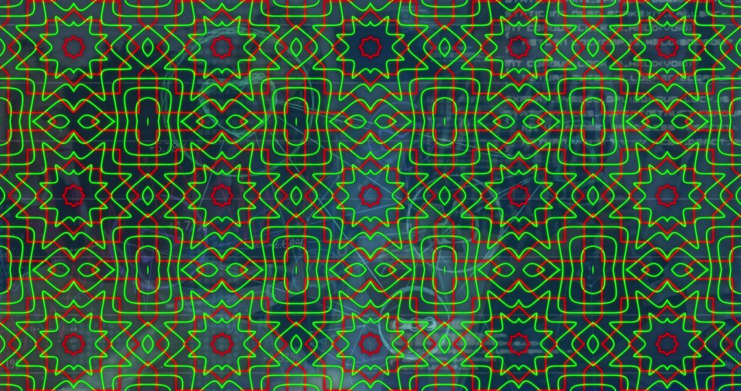 Vibrant Geometric Kaleidoscope Pattern with Intricate Design