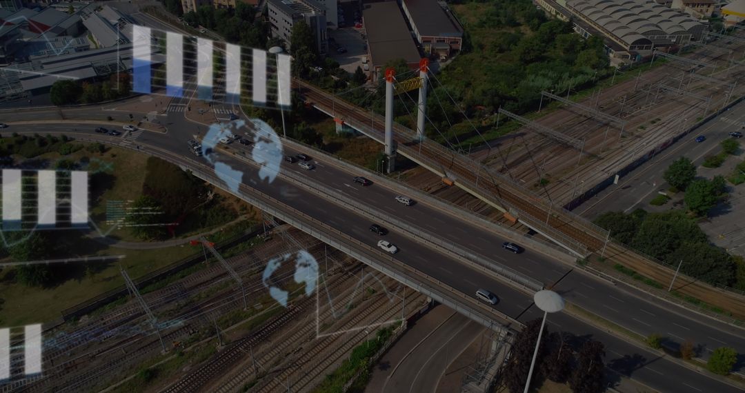 Global Business Interface Concept Over Urban Landscape