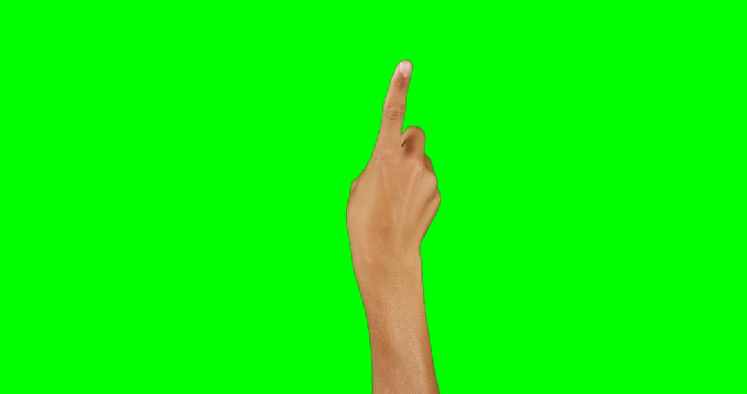 Hand Pointing Upwards on Green Background for Gesture Concepts - Free Images, Stock Photos and Pictures on Pikwizard.com