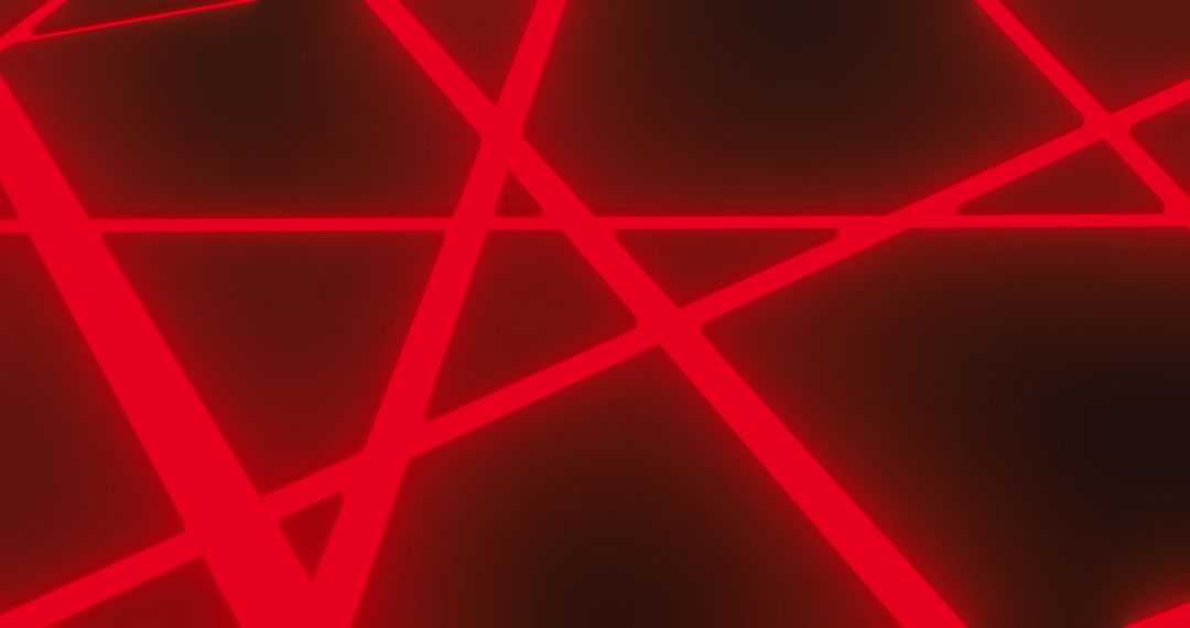 Glowing Red Geometric Lines on Abstract Dark Background